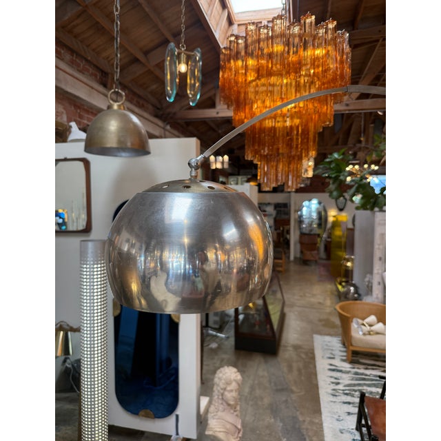 Modern Vintage Italian "Arco-Style" Floor Lamp For Sale - Image 3 of 10