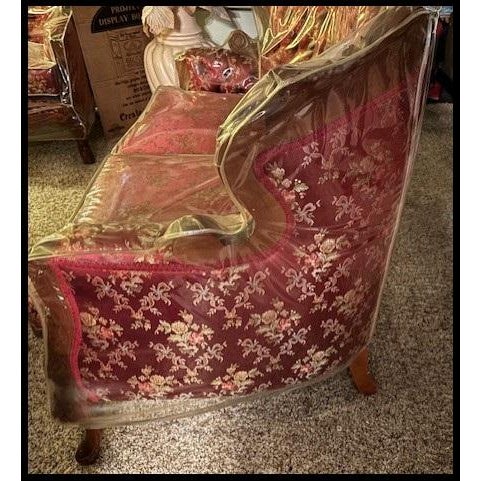 Burgundy 1960s French Provincial Living Room Set For Sale - Image 8 of 18