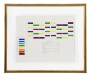 Waldo Balart, Geometric Composition, Lithograph, Framed