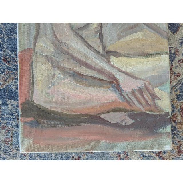 Vintage Original Impressionist Nude Painting on Canvas For Sale - Image 12 of 14