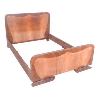 Portuguese Art Deco Double Bed, 1920 For Sale
