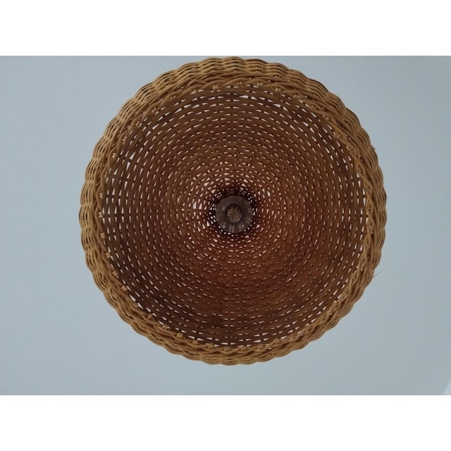Mid-Century Modern Wicker Pendant, 1970s For Sale - Image 13 of 17