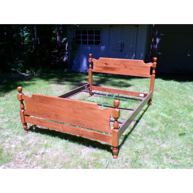 Vintage Solid Maple Full Double Bed Sterlingworth Furniture For Sale - Image 11 of 16
