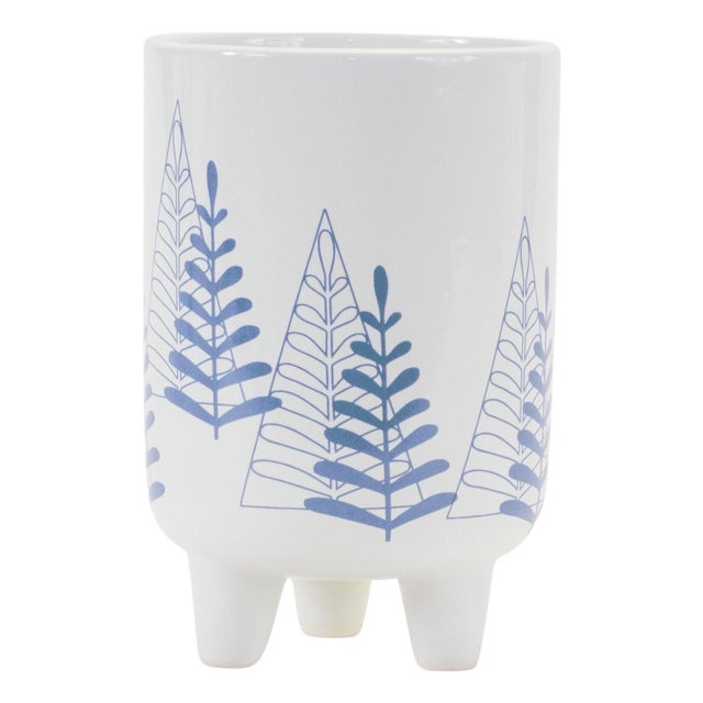 Modern Pine Tree Planter with Legs (Set of 2) For Sale