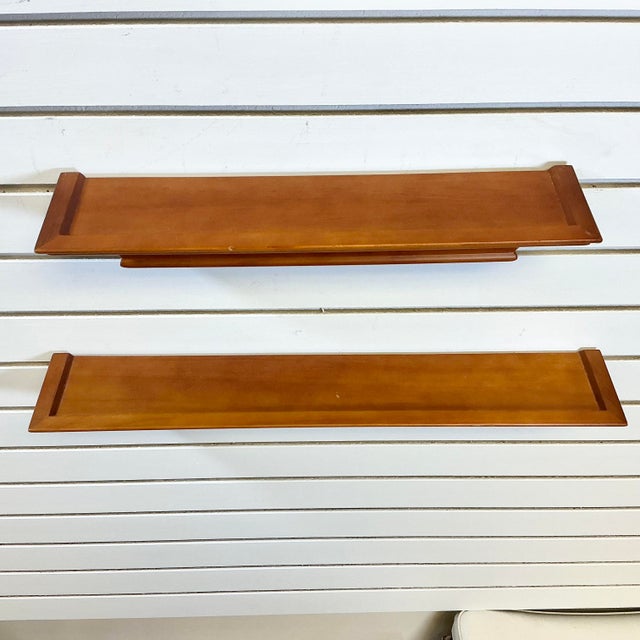 1990s Vintager Contemporary Rustic Maple Shelves - Set of 2 For Sale - Image 11 of 11