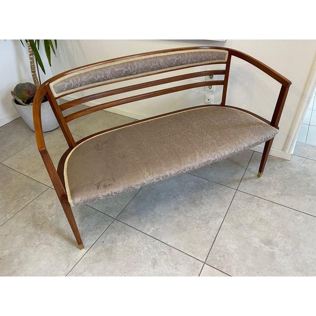 Brown Art Nouveau Sofa, 1890s For Sale - Image 8 of 12