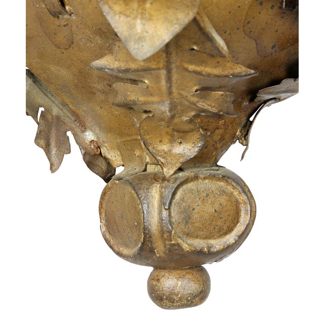 Italian Tole Hanging Lanterns - a Pair For Sale - Image 10 of 11