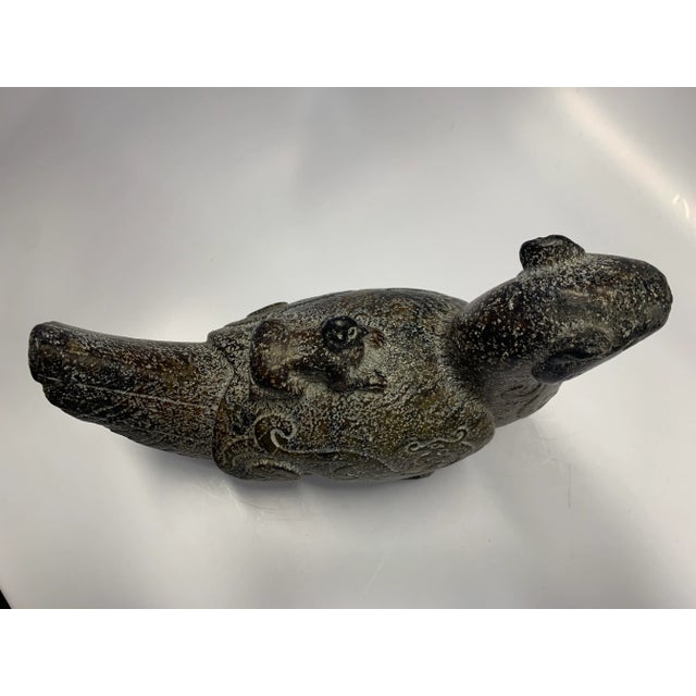 Chinese Ancient Serpentine Bird Statue For Sale - Image 3 of 5