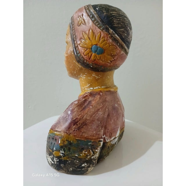 American Esther Hunt Chalkware Bust For Sale - Image 3 of 10