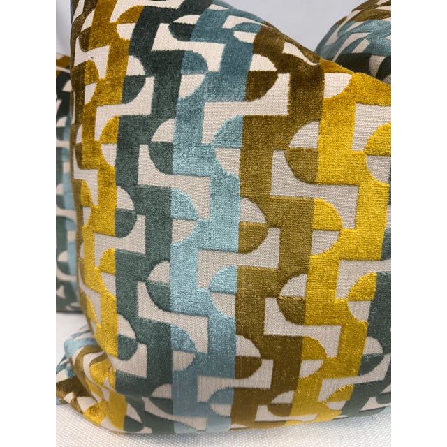 Transitional Camengo "Sevre" in Givre 22" Pillows-a Pair For Sale - Image 3 of 3