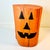 Vintage Americana Folk Art Boho Chic Wood Stump Jack-O-Lantern Low Stool - Halloween For Sale - Image 4 of 11