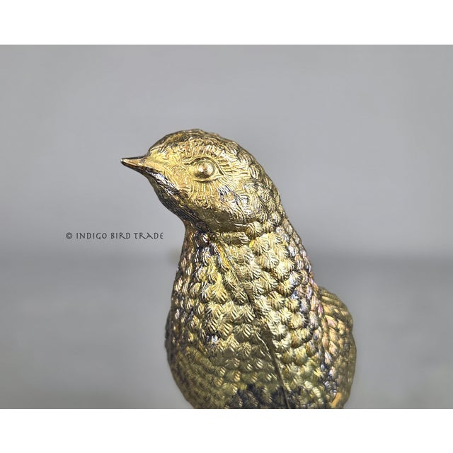 Early 20th Century 15" Pair of Antique French Silverplated Spelter Pheasant Sculptures For Sale - Image 5 of 10