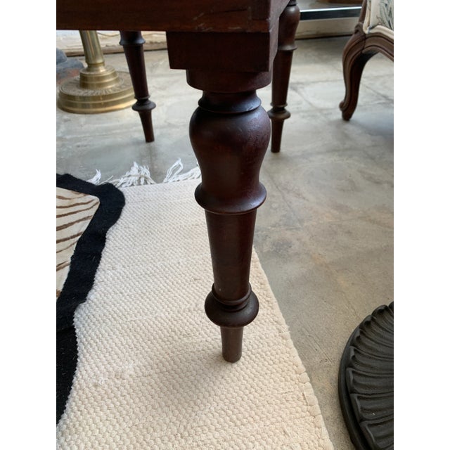 Antique 1800s French Bidet Stool Upholstered Bench For Sale - Image 4 of 9