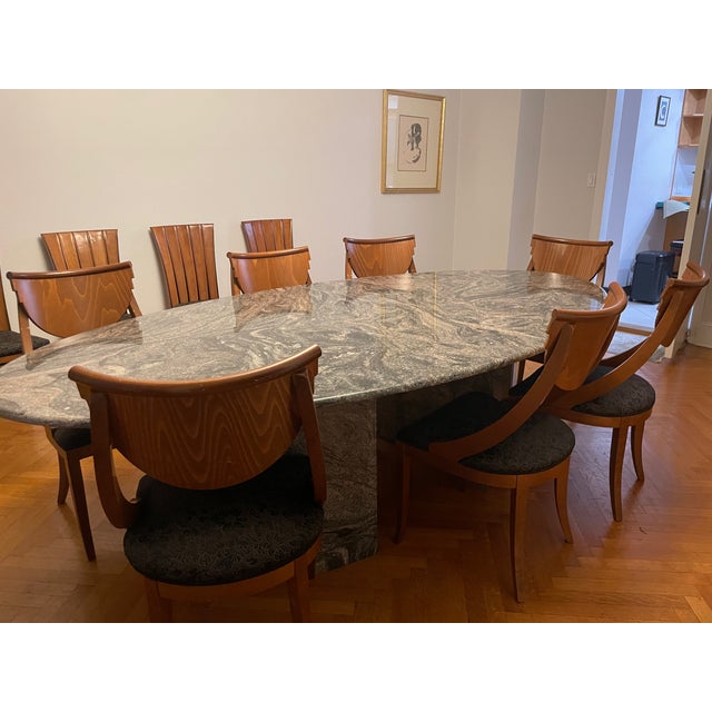 Custom Solid Vintage Granite Dining Table For Sale - Image 4 of 6