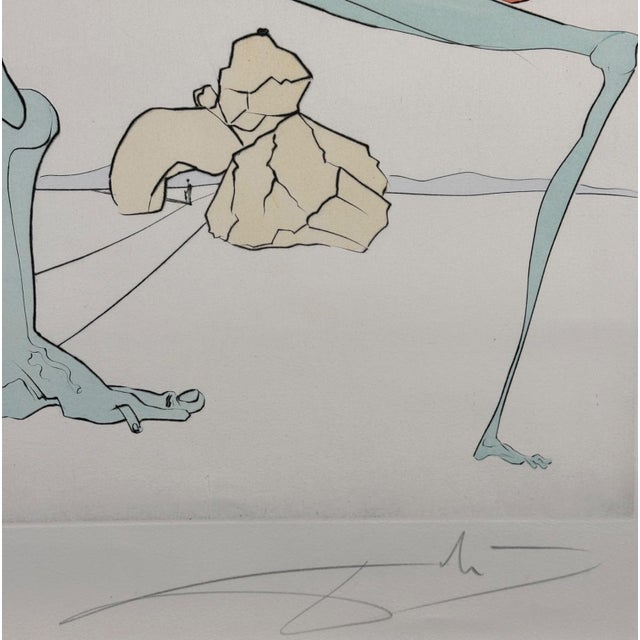 Surrealism 1970s Dali Visions De Quevedo Mother & Child Hand Signed Numbered Etching Surreal Art For Sale - Image 3 of 5