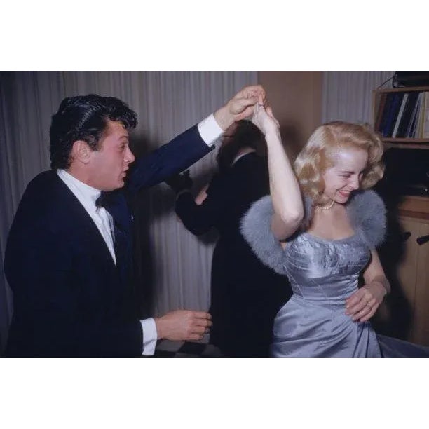 Let’s Twirl 1954 Film stars Tony Curtis (Bernard Schwarz) and his wife Janet Leigh (Jeanette Morrison) enjoying a dance at...