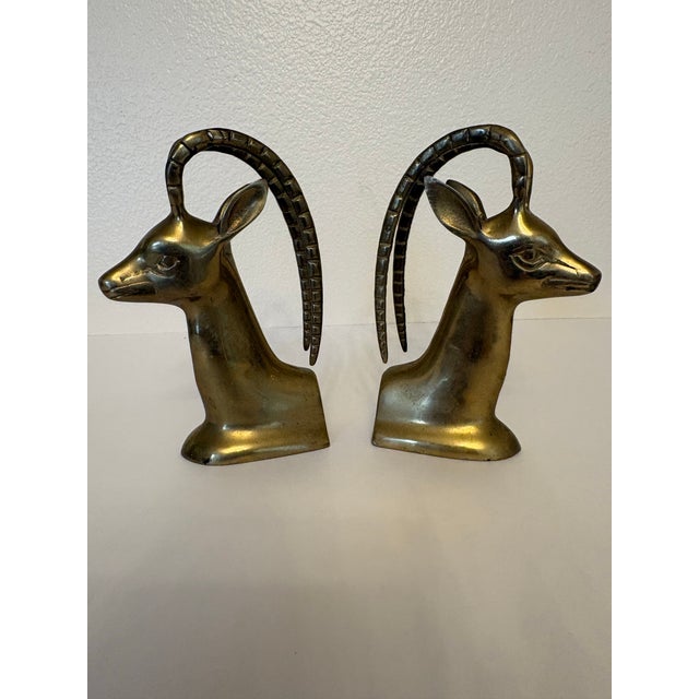 1970s Mid 20th Century Modern Gazelle Bookends - A Pair For Sale - Image 5 of 5