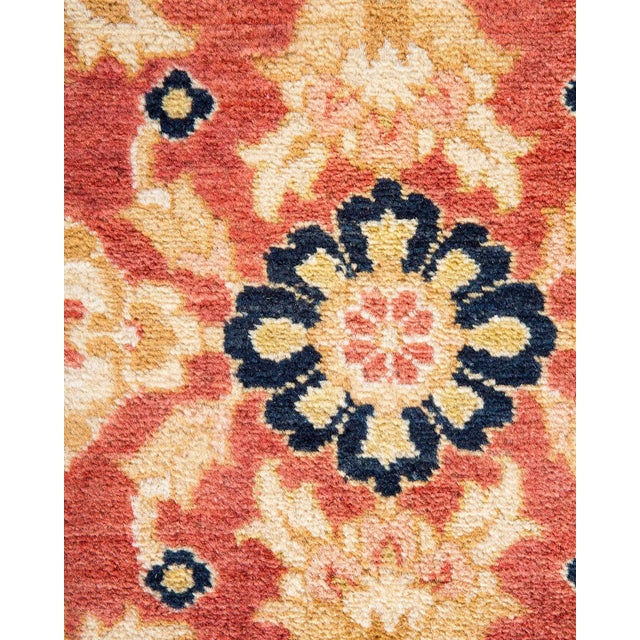 Traditional Mogul, One-of-a-Kind Hand-Knotted Area Rug in Orange, 8' 1" x 9' 10" For Sale - Image 3 of 8