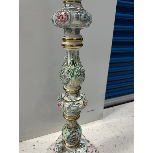 Vintage Italian Capodimonte Porcelain Pedestal or Plant