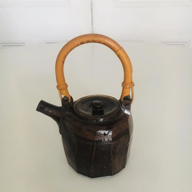 Warren MacKenzie Warren MacKenzie Art Pottery Shino Faceted Tea Pot For Sale - Image 4 of 9