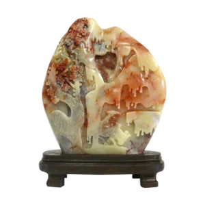 Chinese ShouShan Stone Tree Scenery Display Figure