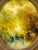 Impressionist Mid 20th Century Stephanos Sideris Signed Impressionist Oil – "Park Scene" With Golden Oval Frame For Sale - Image 3 of 12