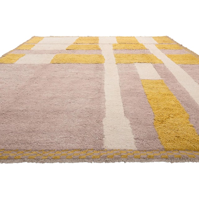 Moroccan 2010s Color Block Moroccan Rug, 08'11 X 11'10 For Sale - Image 3 of 10