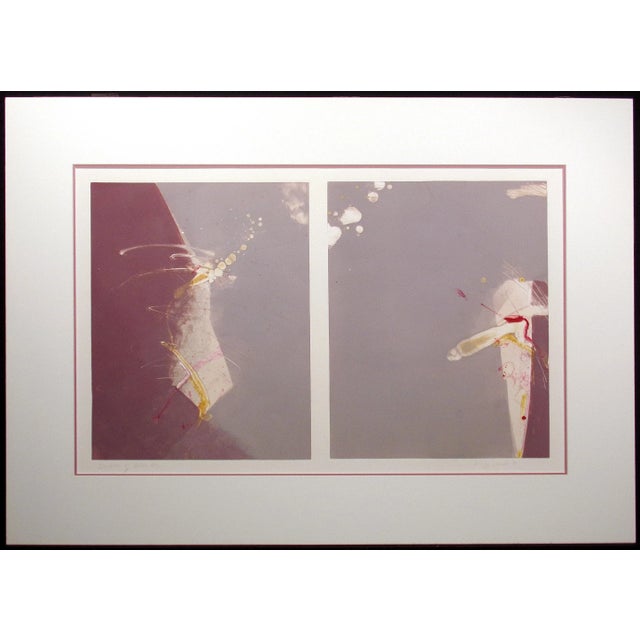 Howard Hersh "Division of Labor#2" Signed Diptych Monotype Original Print For Sale