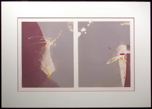 Howard Hersh "Division of Labor#2" Signed Diptych Monotype Original Print