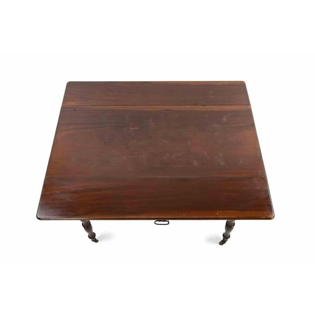Wood Small Mahogany Side Table with Turned Columns, Italy, 1950s For Sale - Image 7 of 9