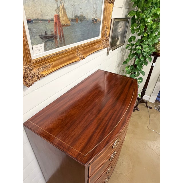 19th Century English Bow Front Chest For Sale In Nashville - Image 6 of 15