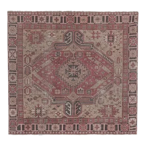 Caucasian Kazak Rug With Tribal Geometric Medallion 5'5'' X 6'
