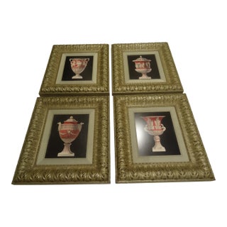 Set of 4 Vintage Neoclassical Urn Prints For Sale