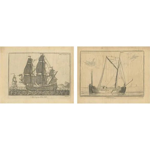 Pluche, Illustrations of Ships/Vessels, 1750, Prints, Set of 2 For Sale