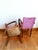 Art Deco Pink Velvet Moustache Armchairs, 1940s, Set of 2 For Sale - Image 6 of 11