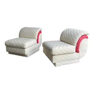 Vintage Comfort Designs Inc. By Adrian Pearsall Slipper Chairs - a Pair