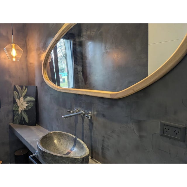 Rustic Natural River Stone Sink 11-14 In For Sale - Image 3 of 3