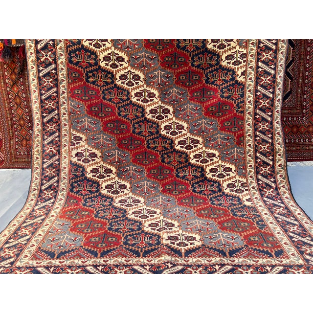 Caucasian Shirvan All-Over Blossom Lattice Tribal Rug - 6'8" X 5'4" For Sale - Image 9 of 13