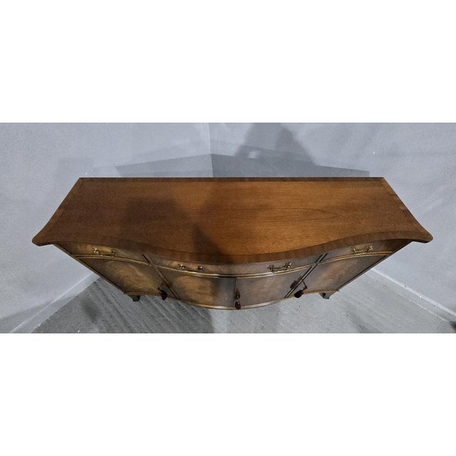 Mahogany Serpentine Sideboard, 1920s For Sale - Image 9 of 16