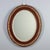 Brown Oval Mirror in Mahogany For Sale - Image 8 of 8
