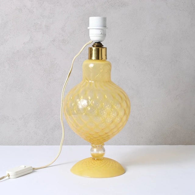 Italian Opaline Murano Glass Table Lamp, 1960s For Sale - Image 9 of 9