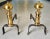 American Pair 18th Century Early American Brass and Iron Canon Ball Andirons For Sale - Image 3 of 8