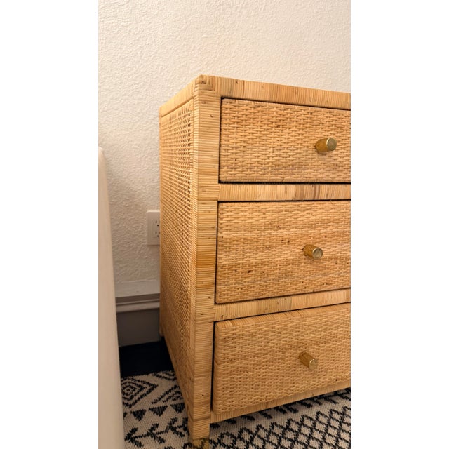 The Hayes 4-Drawer Mini-Dresser features a unique rattan exterior for a distinctive element in your home décor. Its four...