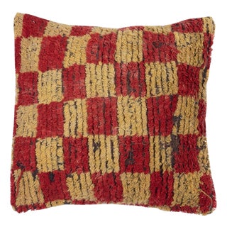 16"x16" Vintage Turkish Rug Pillow Cover. Farmhouse Decor Handmade Cushion Cover For Sale