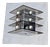 Sculptural Light Panel in Crystal and Steel from Veca, 1970s For Sale