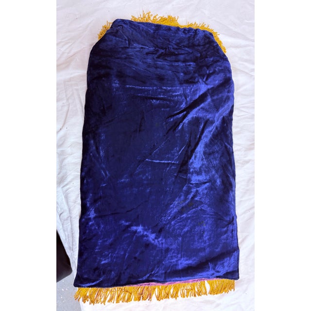 Rare Antique Hand Embroidered Judaica Jewish Memorial Torah Mantel Scroll Cover For Sale - Image 9 of 12