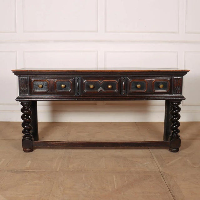 English Oak Dresser Base For Sale - Image 4 of 11