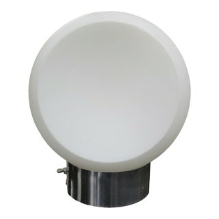 1960s Mid Century Modern Robert Sonneman Chrome & Glass Table Lamp For Sale