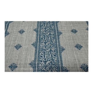 Peter Dunham Textiles Indoor Prints Linen Tribal Inspired Fez Blue Blue Fabric for Upholstery Drapery Pillow For Sale