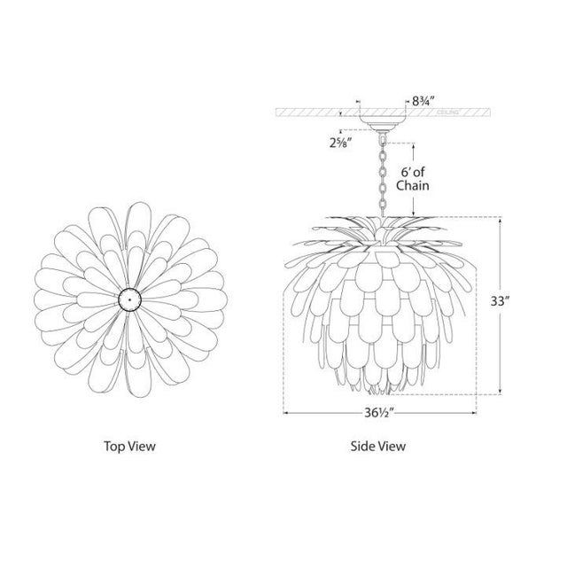 Modern Chapman & Myers for Visual Comfort Signature Cynara Grande Chandelier in Gild For Sale - Image 3 of 3